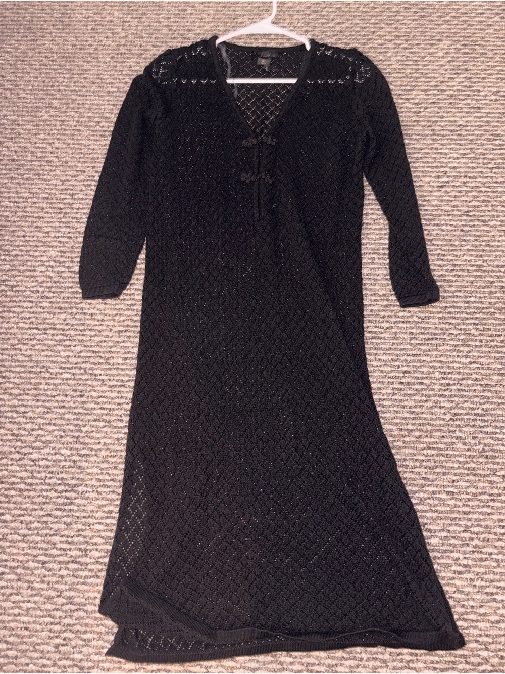 House of Harlow 1960 Black Crochet Swim Coverup - Picture 4 of 6